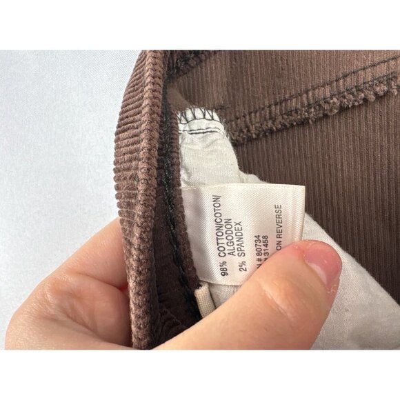 Women’s BCBG Maxarzria Jean Size 28 Brown Corduroy Boot Leg Pants - Picture 6 of 7